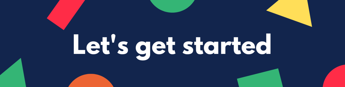 Colorful Shapes Header Banner